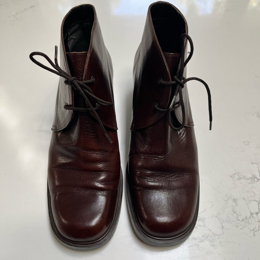 Joan & David Dark Brown Ankle Boots